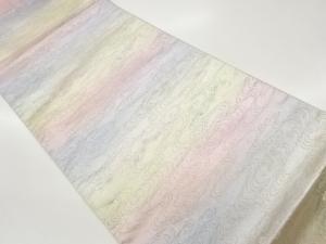 観世流水に桜散らし模様織出し袋帯